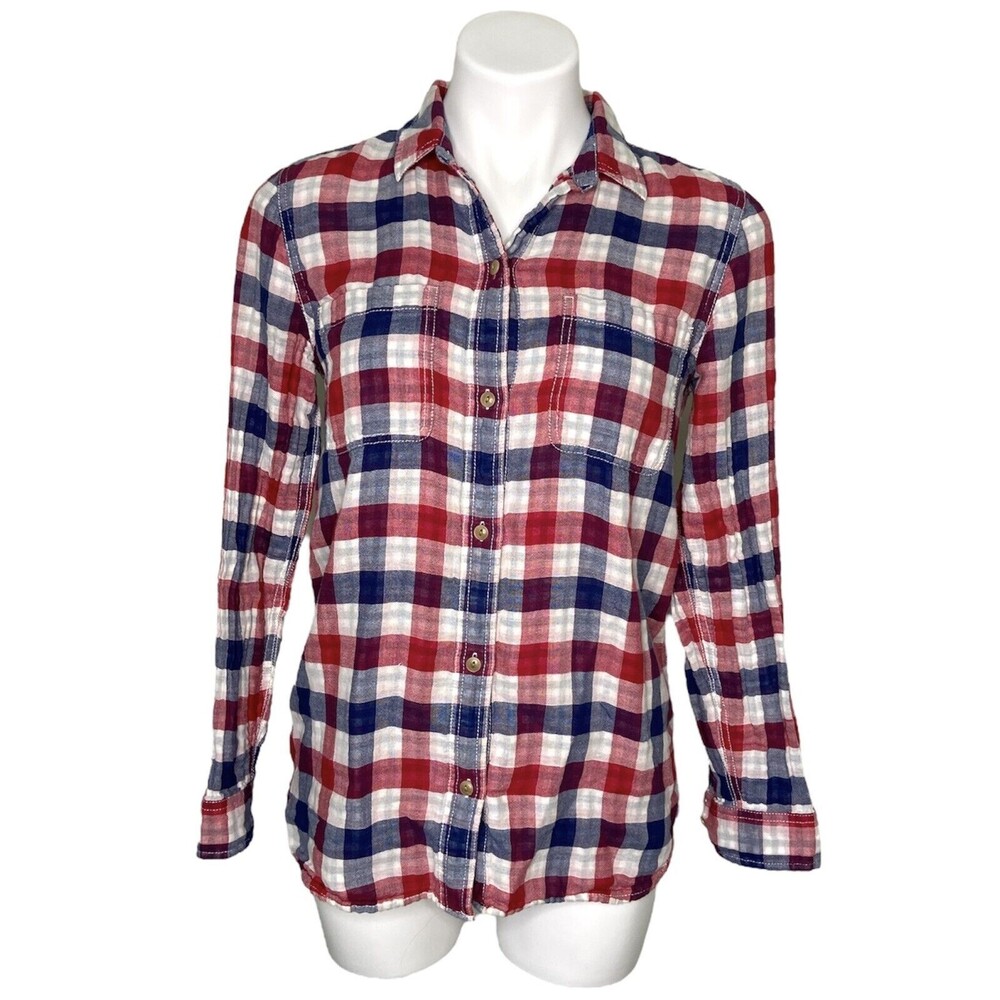 Madewell Button Down Ex-boyfriend Shirt Emmett Checks Plaid Size Small Checkered